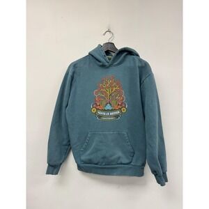 Parks Project Hoodie Sweatshirt Mens XS Blue Leave It Better Graphic Fleece